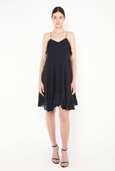 Chloé Ruffled Linen Slip Dress - 1