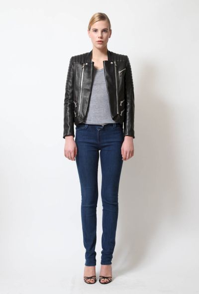                                         Quilted Leather Biker Jacket-2