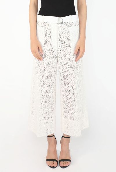 Céline Broderie Anglaise Belted Pants - 2