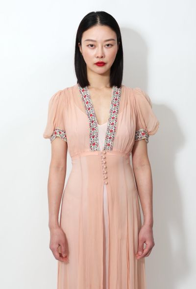                                        Antique Silk Chiffon Dress -2