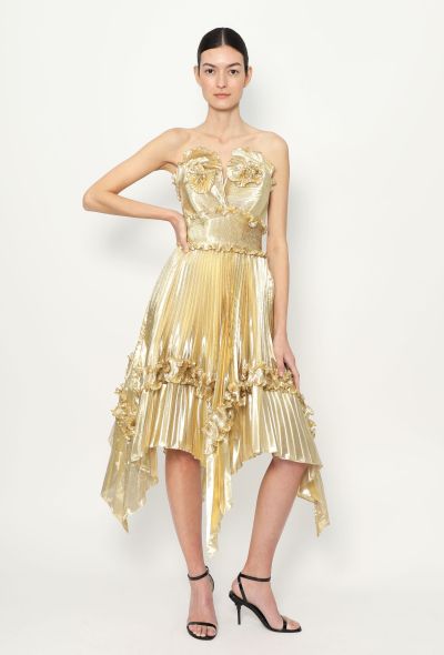 Zandra Rhodes STUNNING Re-Edition 1977 Sculpted Metallic Dress - 1 Zandra Rhodes STUNNING Re-Edition 1977 Sculpted Metallic Dress - 1