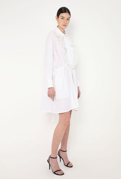 Chloé Ruffled Poplin Lace Shirt Dress - 2 Chloé Ruffled Poplin Lace Shirt Dress - 2