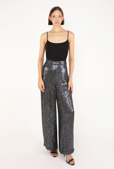 Giorgio Armani Vintage Sequin Silk Trousers - 1