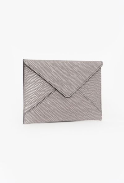 Louis Vuitton Matte Grey Epi Envelope Pouch - 2 Louis Vuitton Matte Grey Epi Envelope Pouch - 2