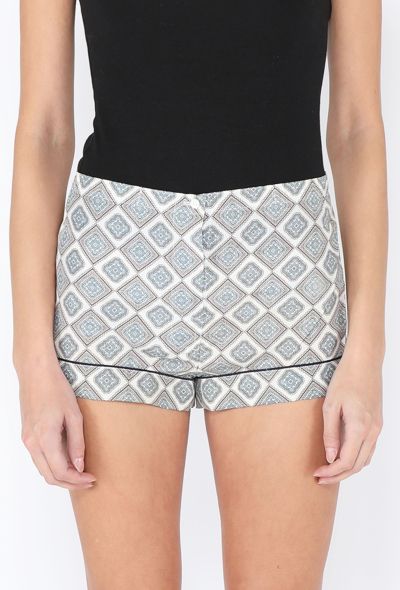 Prada 2002 Silk Geometric Shorts - 2