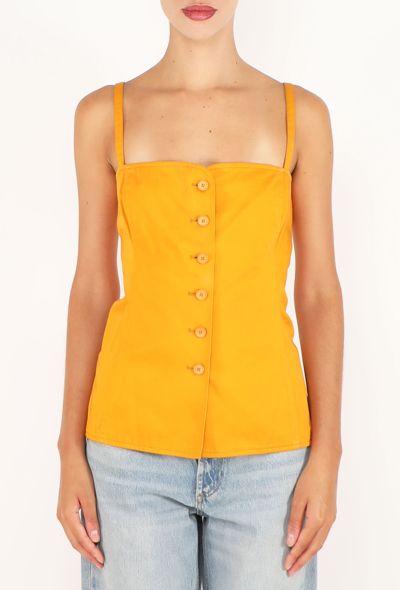 Saint Laurent Buttoned Cotton Top, 1970s - 2