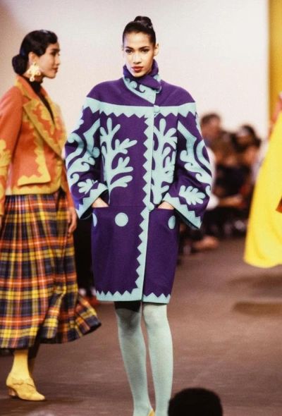 Christian Lacroix F/W 1989 Felted Abstract Coat - 2
