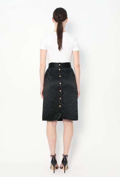 Chanel Vintage Quilted Silk Skirt - 2 Chanel Vintage Quilted Silk Skirt - 2