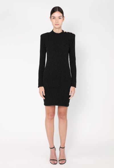 Balmain Iridescent Embossed Trim Dress - 2 Balmain Iridescent Embossed Trim Dress - 2