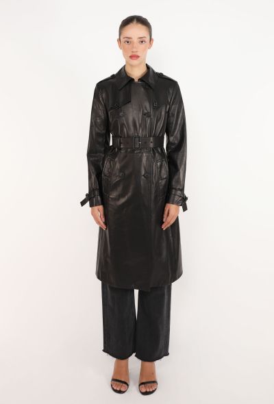 Prada Lambskin Belted Trench Coat - 1