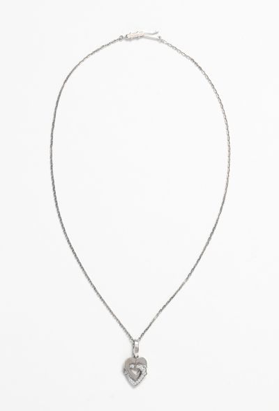 Cartier 18k White Gold & Diamond Double Heart Necklace - 1 Cartier 18k White Gold & Diamond Double Heart Necklace - 1