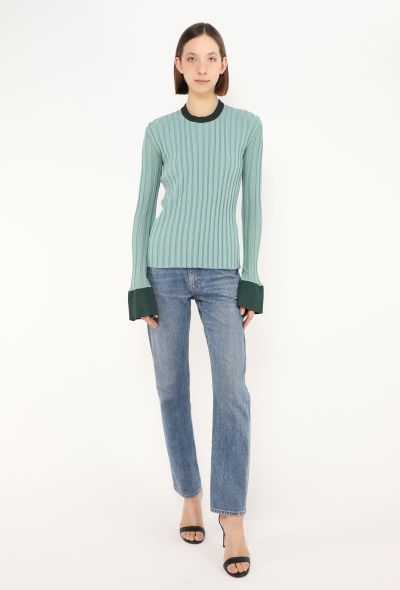 Céline 2015 Ribbed Colorblock Top - 2
