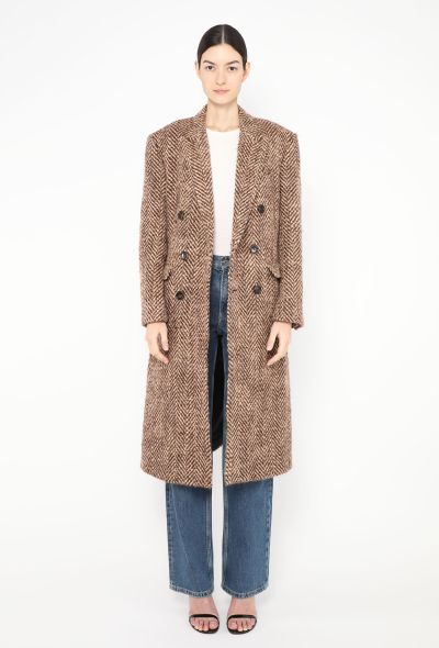 Céline F/W 2021 Herringbone Wool Coat - 1 Céline F/W 2021 Herringbone Wool Coat - 1