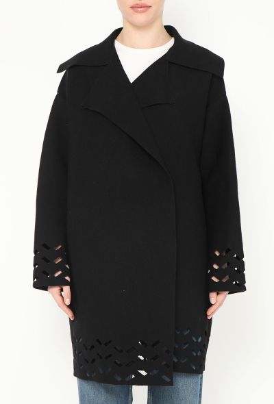 Alaïa Belted Laser-Cut Coat - 2 Alaïa Belted Laser-Cut Coat - 2