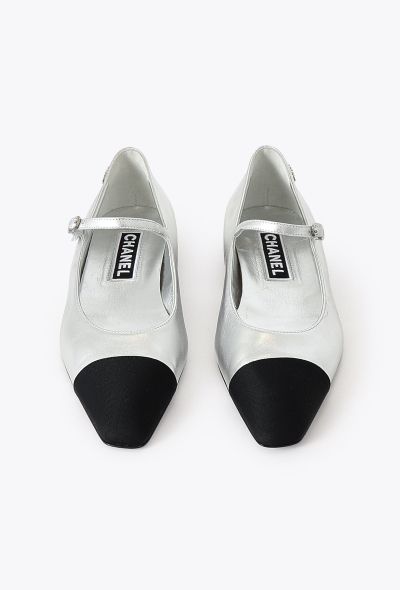 Chanel 2024 Metallic Mary Jane Ballerinas - 2 Chanel 2024 Metallic Mary Jane Ballerinas - 2