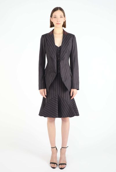 John Galliano 2006 Trompe l’Œil Pinstripe Ensemble - 2