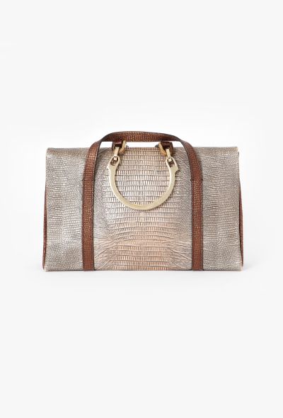 Escada Lizard Embossed Clutch - 1 Escada Lizard Embossed Clutch - 1