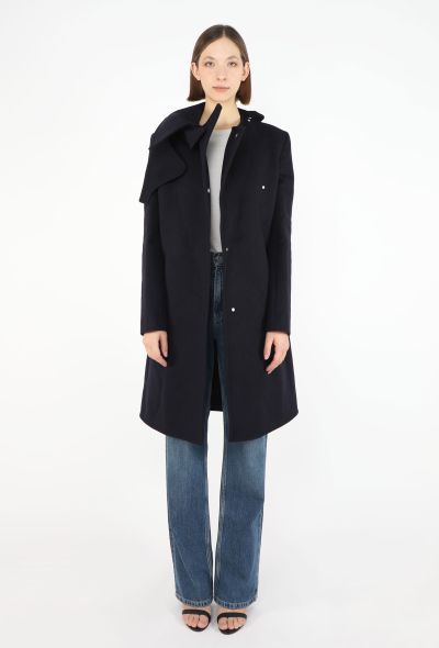 Loewe 2023 Naval Collar Wool Coat - 2
