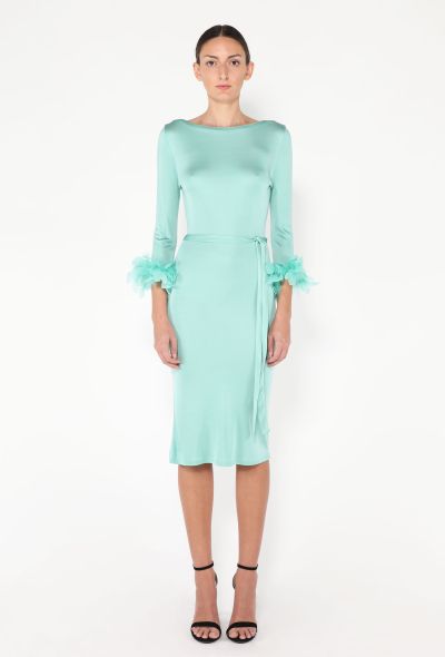 Prada Organzine Feather Trim Dress - 1 Prada Organzine Feather Trim Dress - 1