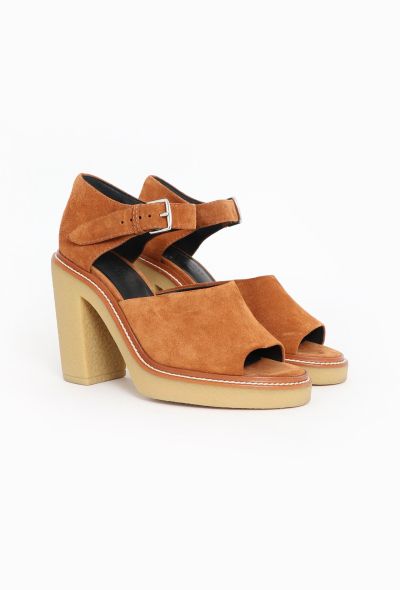 Hermès 2024 Suede Platform Drew Sandals - 2 Hermès 2024 Suede Platform Drew Sandals - 2