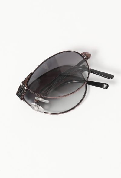 Chanel Vintage Foldable Aviator Sunglasses - 2 Chanel Vintage Foldable Aviator Sunglasses - 2