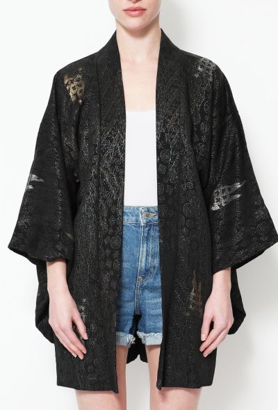 World Treasures Authentic Metallic Jacquard Kimono - 1