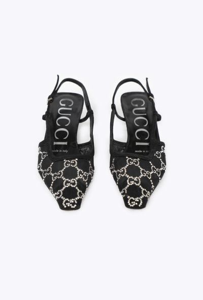Gucci GG Crystal Mesh Slingback Pumps, 2021 - 2