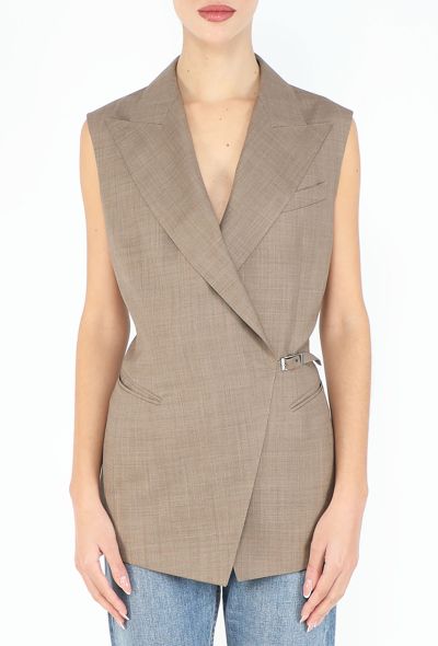 Hermès Notched Wrap Vest - 1