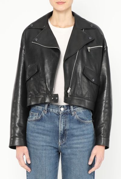 Sonia Rykiel F/W 2018 Shearling-lined Biker Jacket - 1 Sonia Rykiel F/W 2018 Shearling-lined Biker Jacket - 1