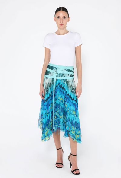Alexander McQueen 'Irere' Feather Printed Skirt, S/S 2003 - 2