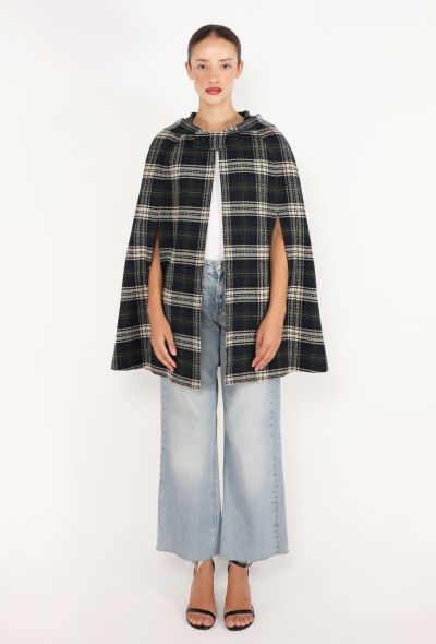 Saint Laurent Plaid Hooded Cape, F/W 2014 - 1