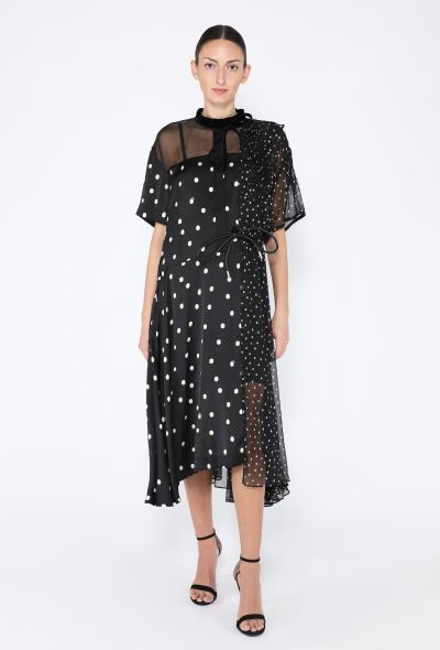 Sacai 2023 Flared Polka Dot Dress - 2