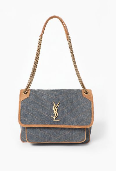Saint Laurent 2022 Denim Niki Shoulder Bag - 1 Saint Laurent 2022 Denim Niki Shoulder Bag - 1