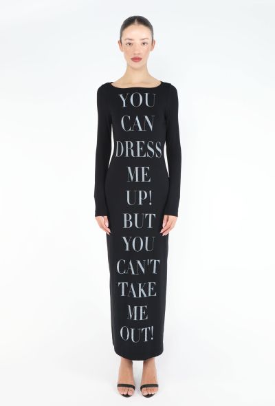 Moschino '90s Slogan Bodycon Maxi Dress - 1