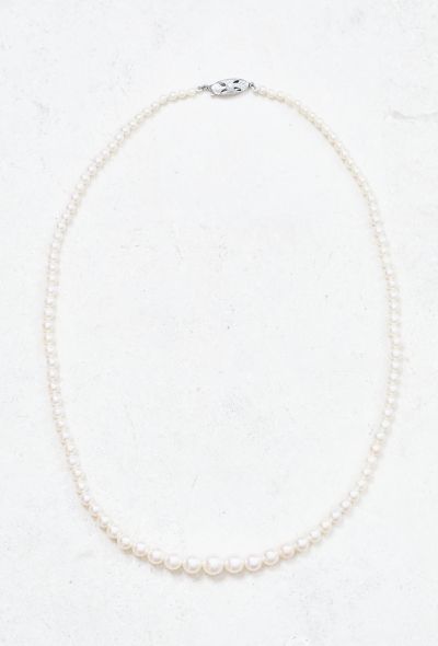                             1920s Cultured White Pearl Necklace - 2