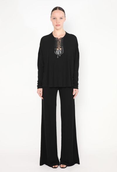 Jean Paul Gaultier '90s Patent Trim Lace-Up Ensemble - 2 Jean Paul Gaultier '90s Patent Trim Lace-Up Ensemble - 2