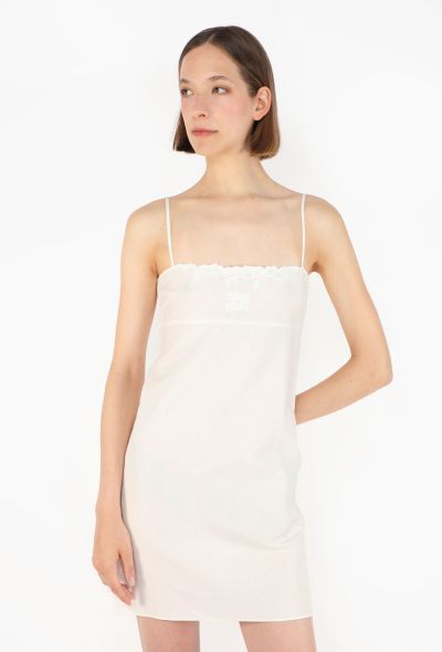 Miu Miu 2025 Embroidered Cotton Slip Dress - 1