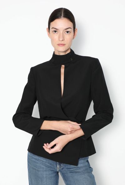 Saint Laurent Vintage Crêpe Wrap Jacket - 1 Saint Laurent Vintage Crêpe Wrap Jacket - 1