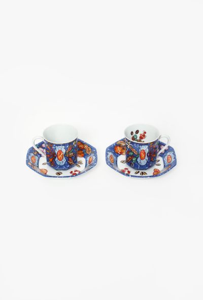 Hermès '80s 'Pierres d'Orient et d'Occident' Porcelain Espresso Set - 2