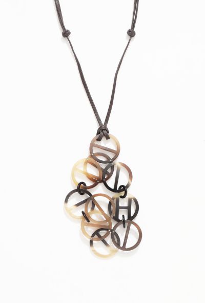                                         Horn & Cord 'H' Necklace -2