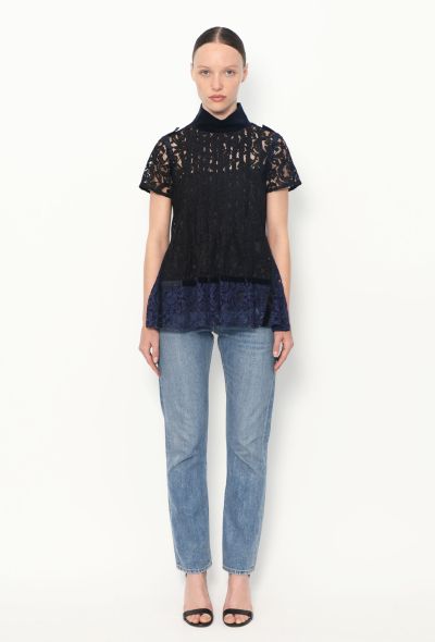 Sacai Pleated Guipure Top - 2 Sacai Pleated Guipure Top - 2