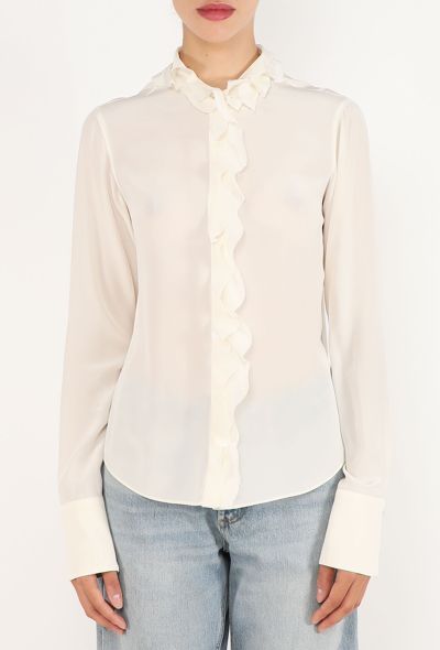 Chanel Ruffled Silk Blouse - 1