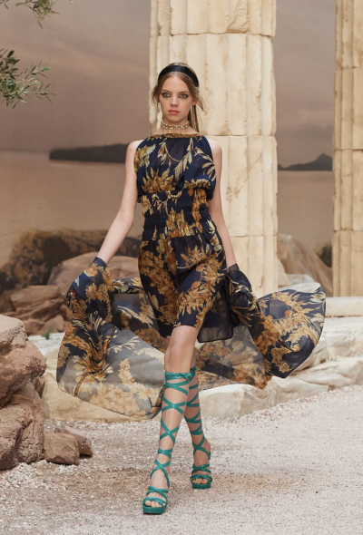 Chanel Resort 2018 Silk Grecian Dress - 2 Chanel Resort 2018 Silk Grecian Dress - 2