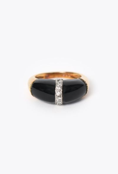Vintage Fine Jewelry Collectible: '70s Kutchinsky 18K Gold, Onyx & Diamond Ring - 1 Vintage Fine Jewelry Collectible: '70s Kutchinsky 18K Gold, Onyx & Diamond Ring - 1