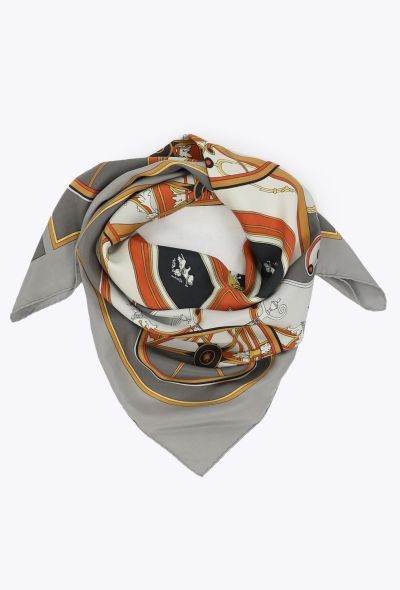 Hermès 1981 'Washington's Carriage' 90cm Silk Carré - 2