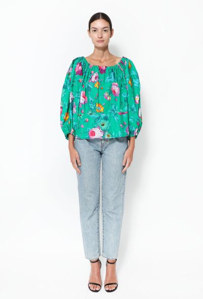                             Kenzo '80s Ruched Floral Blouse - 2