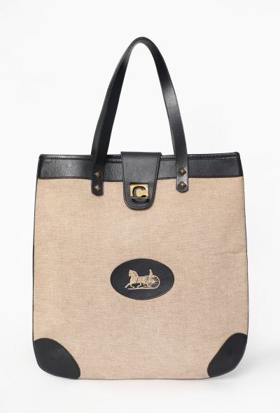 Céline Calèche Toile Tote Bag, 1970s - 1