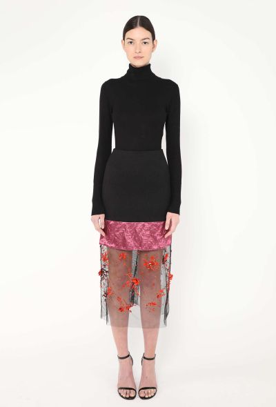 Prada F/W 2022 Embellished Net Charmeuse Skirt - 1 Prada F/W 2022 Embellished Net Charmeuse Skirt - 1