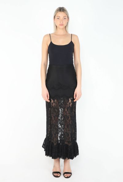 Paco Rabanne 2023 Floral Lace Ruffled Skirt - 1