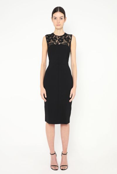 Valentino Guipure Trim Bodycon Dress - 1 Valentino Guipure Trim Bodycon Dress - 1